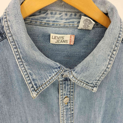 リーバイス Levis 00s L/S ロゴタグ デニム 長袖シャツ メンズ import:XXL